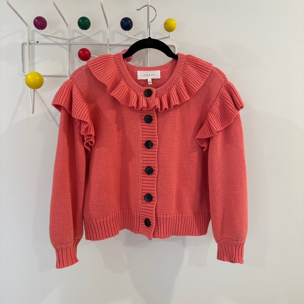 The Great Ruffle Cardigan- Pink